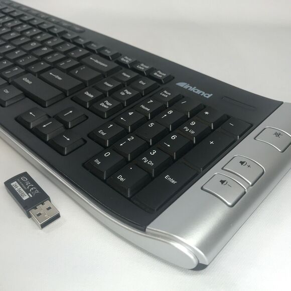 Inland Pro 60178 2.4GHz 118-Key Wireless Multimedia Keyboard BLACK Great Cond... - Picture 6 of 8